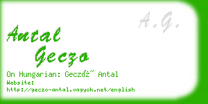 antal geczo business card